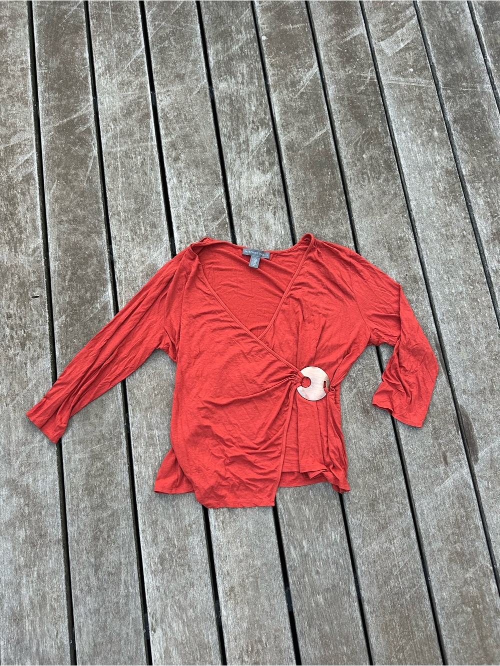 Josephine Chaus Burnt Orange Knit Tee